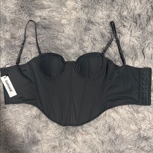 Garage Green Bustier Corset Top